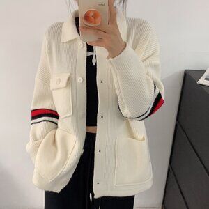 Thom Browne Women's Striped Wool Work Jacket Jacket